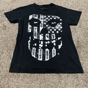Misfits American Flag Skull Graphic T-Shirt Punk Rock Band Tee